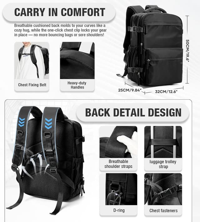 Thumbnail 5 de BOXSAM Vakuum Rucksack 50x32x25 cm