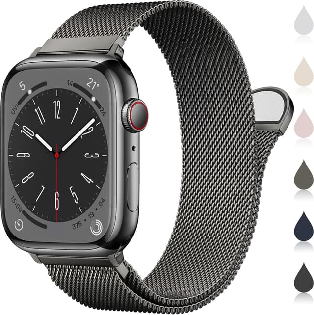 Detalle de Original Milanese Loop Magnetic Metal Strap Compatible with Apple Watch 38–49mm (Women & Men)