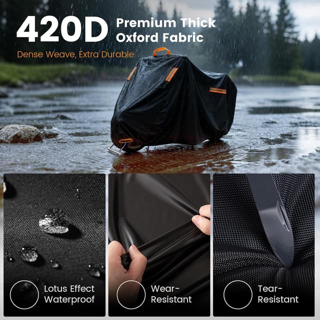 Detalle de MIDINGCHAI Motorrad Abdeckplane 4XL 420D