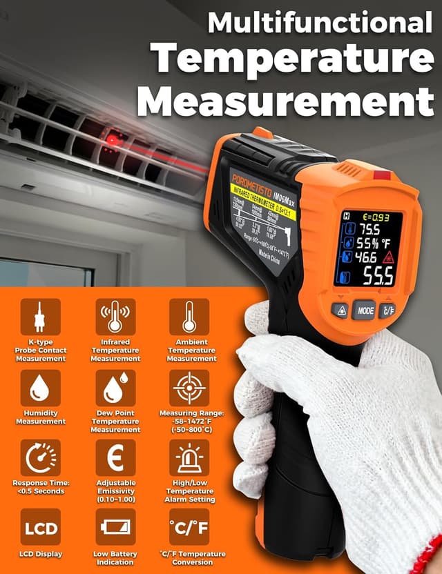 Thumbnail 1 de POROMETISTO IM06MAX Termometro Infrarossi 4‑in‑1