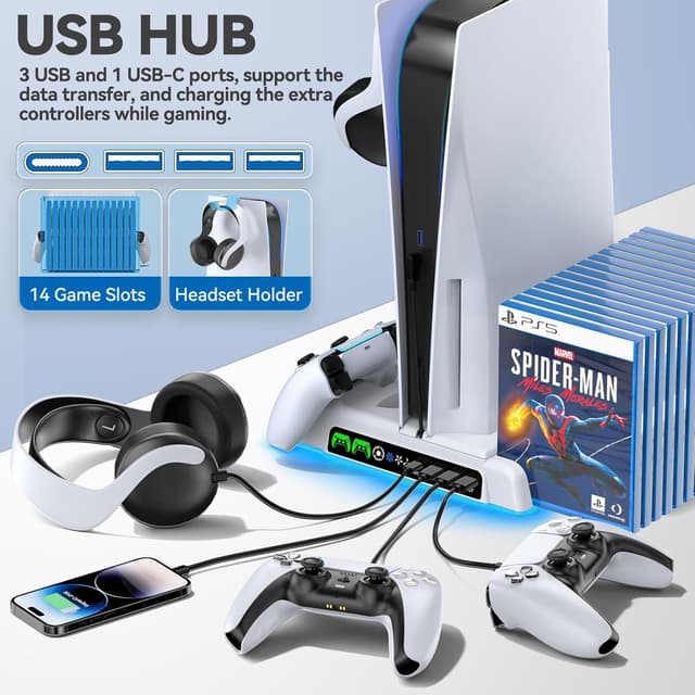 Thumbnail 4 de PlayStation 5 Cooling Stand with 3 Fans