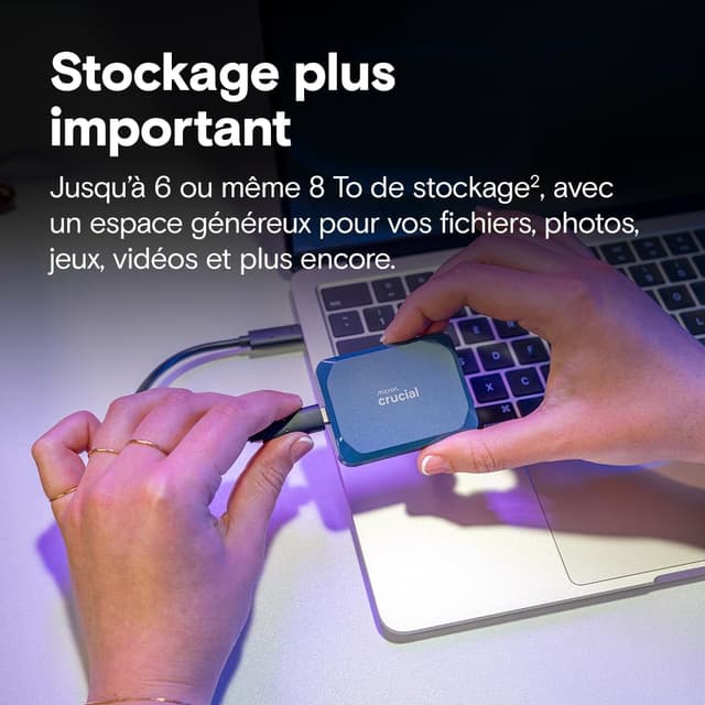 Detalle 2 de Crucial X10 2To SSD Externe Portable