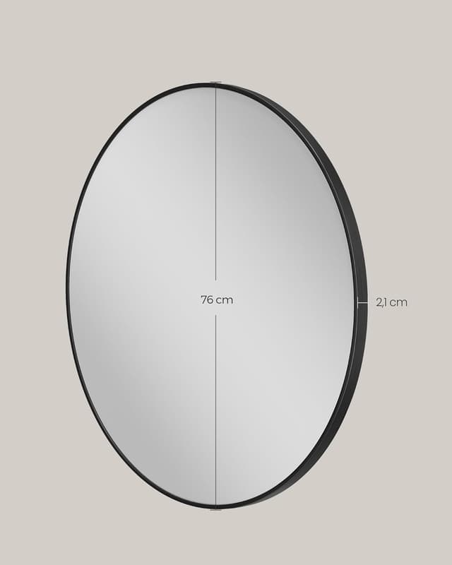 Detalle 2 de SONGMICS LWM103BD03 Rundspiegel 76 cm