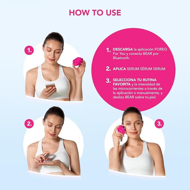 Detalle 2 de FOREO BEAR Masajeador facial eléctrico ✨ Define y lifting
