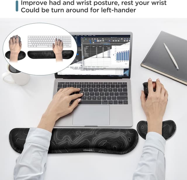 Thumbnail 5 de Gimars Reposamuñecas teclado y ratón