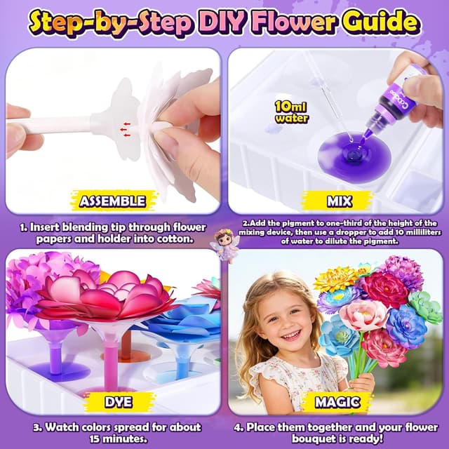 Detalle 2 de DIY Flower Craft Kits STEM magic dyeing