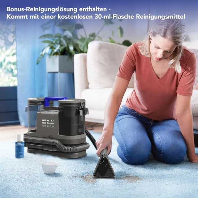 Detalle de Akitas X7 600W Waschsauger & Polsterreiniger mit 2-Tank-System und Selbstreinigung