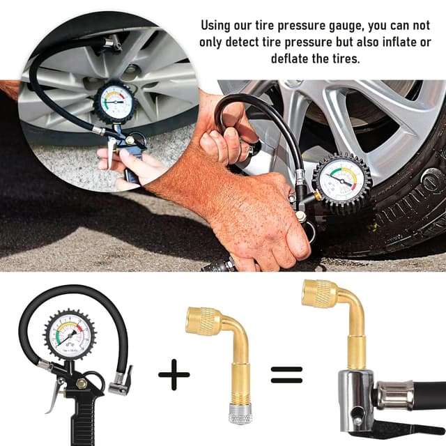 Detalle de GLOSKIN Manometro pressione pneumatici 220 PSI ⛽