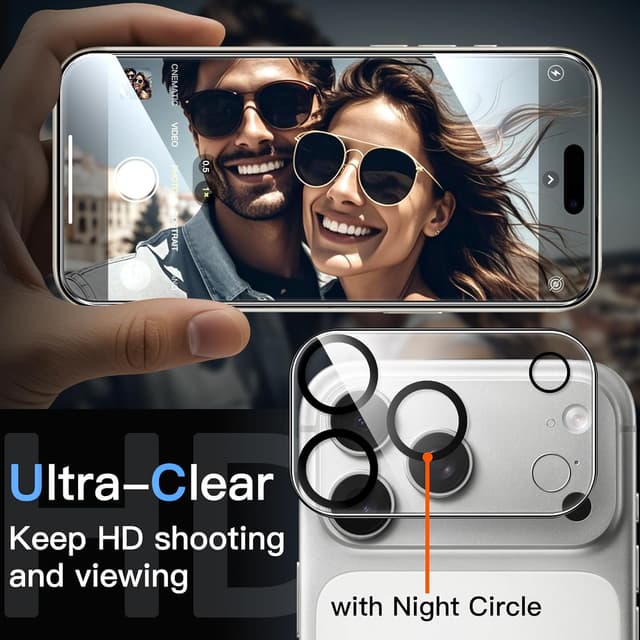 Thumbnail 4 de JETech Screen Protector 2-Pack for iPhone 17 Pro Max