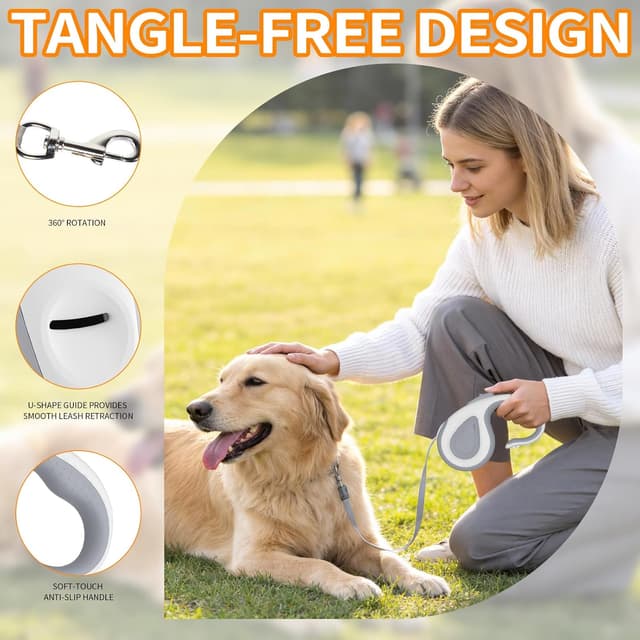 Thumbnail 2 de Retractable Dog Lead 5m for Small & Medium Dogs