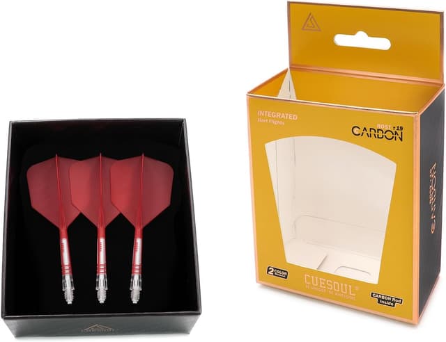 Detalle de CUESOUL ROST T19 Carbon Integrated Dart Shaft & Big Wing Flight (Set of 3)