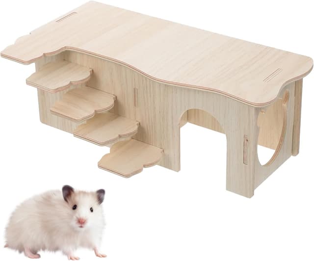 Imagen de Tolenre Hamster Holzhaus Dreikammerig en OfertitasTOP