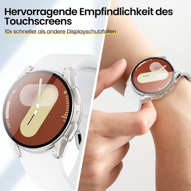 Thumbnail 6 de Tuocal 2er-Set Hülle für Samsung Galaxy Watch 7 44 mm – Hart-PC Case mit Displayschutz, transparent