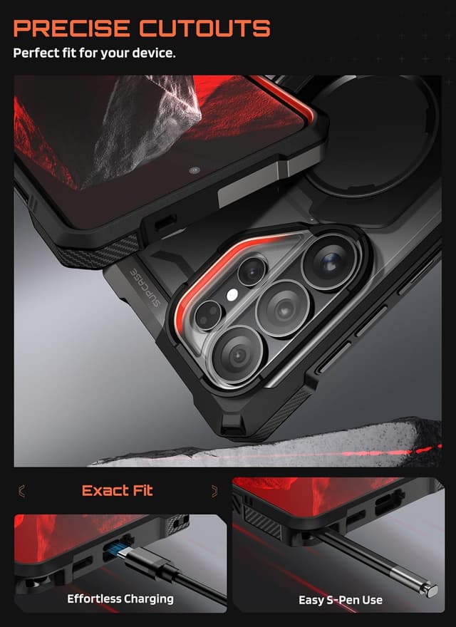 Thumbnail 6 de SUPCASE Unicorn Beetle Grip Case for Samsung Galaxy S26 Ultra with Kickstand (Wireless Charge Compatible) — Dark