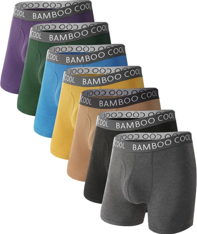 Detalle de BAMBOO COOL Ultra ComfortSoft Boxer Briefs for Men 🩲