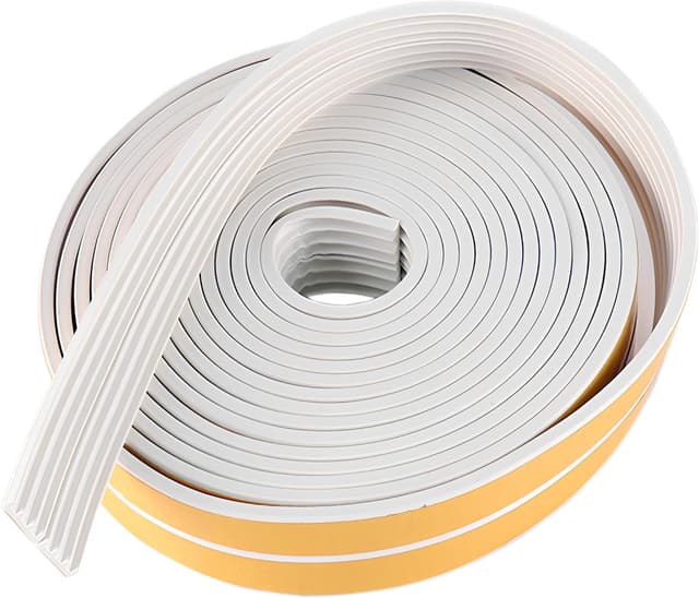 Detalle de Selbstklebendes Dichtungsband für Türen & Fenster (E-Profil, EPDM) – 20 m Türdichtung zur Schalldämmung