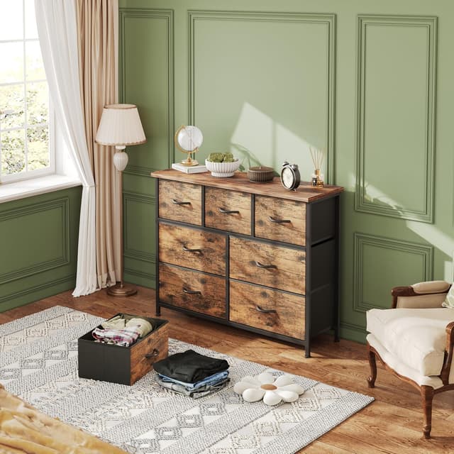 Detalle 2 de CAIYUN 7-Drawer Fabric Chest of Drawers for Bedroom & Hallway Storage