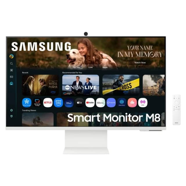 Detalle de Samsung M80F 32" 4K Ultra HD 60Hz VA Smart HDR10+ en blanco con USB-C y altura ajustable