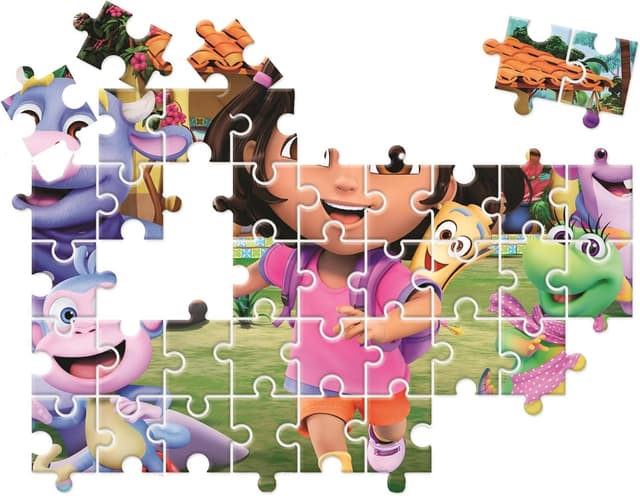 Detalle de Clementoni Edukit 4 in 1 Dora (18209) – Spielesammlung mit 2 Puzzles, Memo & Würfelpuzzle für ab 3 Jahren