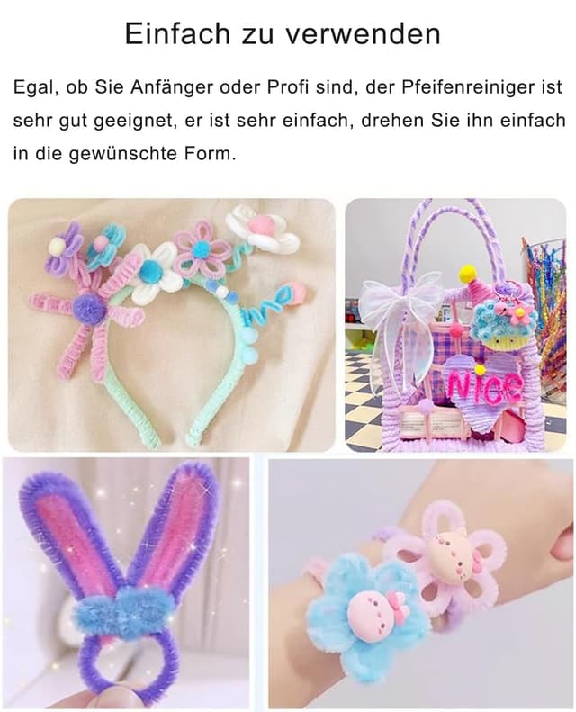 Thumbnail 3 de Pfeifenreiniger Lila 100 Stück 6mm×30cm