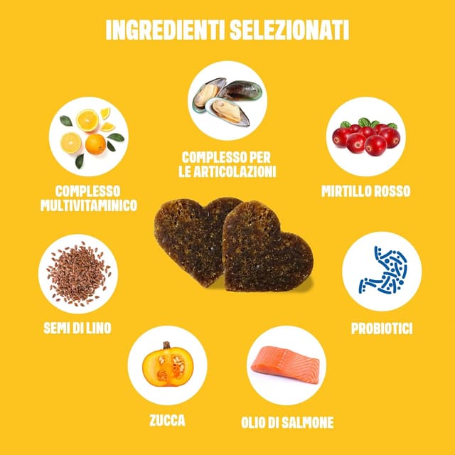 Detalle 2 de IVVI Multivita per Cani Come bocconcino: snack con pollo, probiotici, vitamine B e Omega 3 (60 snack da 270 g)