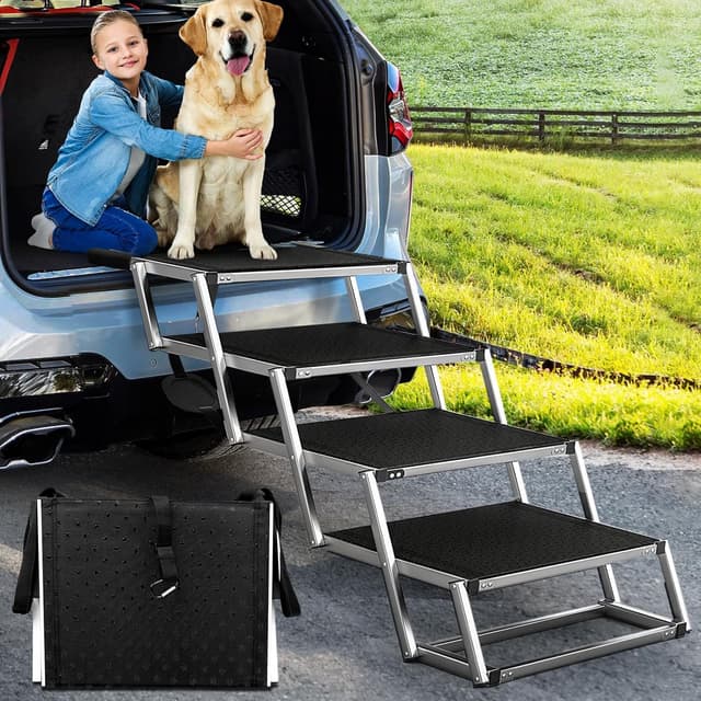 Detalle de Hundetreppe Große Hunde Extra Breit 4 Stufen