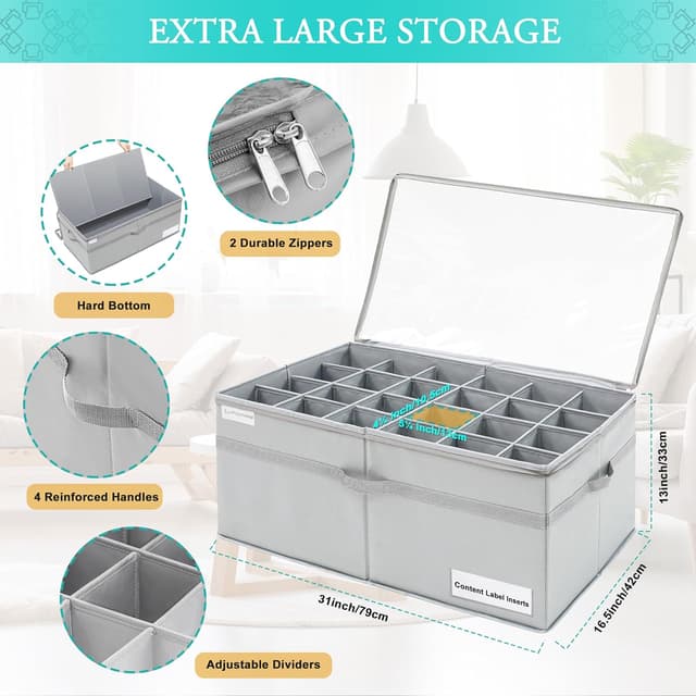 Detalle 1 de Organizer Scarpe per Armadio 24 paia — Contenitori trasparenti per scarpe