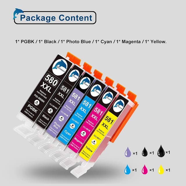 Detalle 2 de GoToners XXL Druckerpatronen 6er Pack 🖨