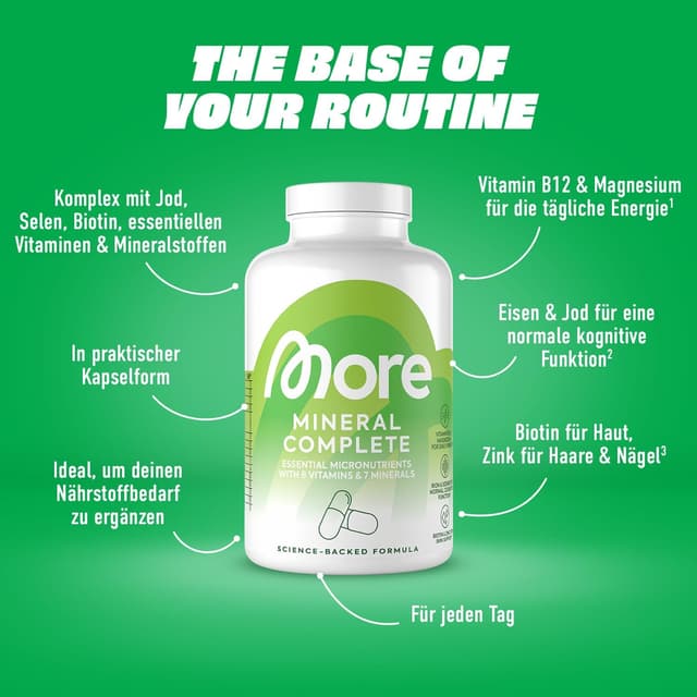 Detalle de More Mineral Complete V4 – Vitamin- und Mineralstoff-Komplex (150 Kapseln)