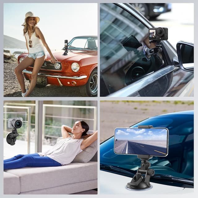 Detalle 2 de PULUZ Action Cam Saugnapfhalterung für Actioncams