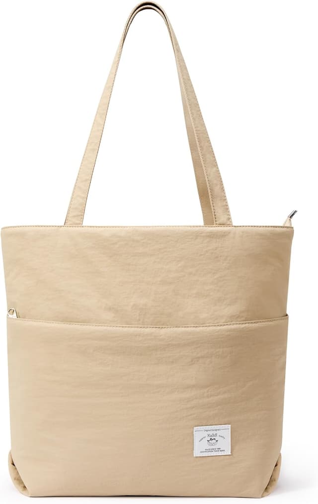 Thumbnail 6 de KALIDI FANCY FOREST Damen Puffer-Shopper mit Reißverschluss – große Shopper-Tote für Laptop, Schule, Büro & Reisen