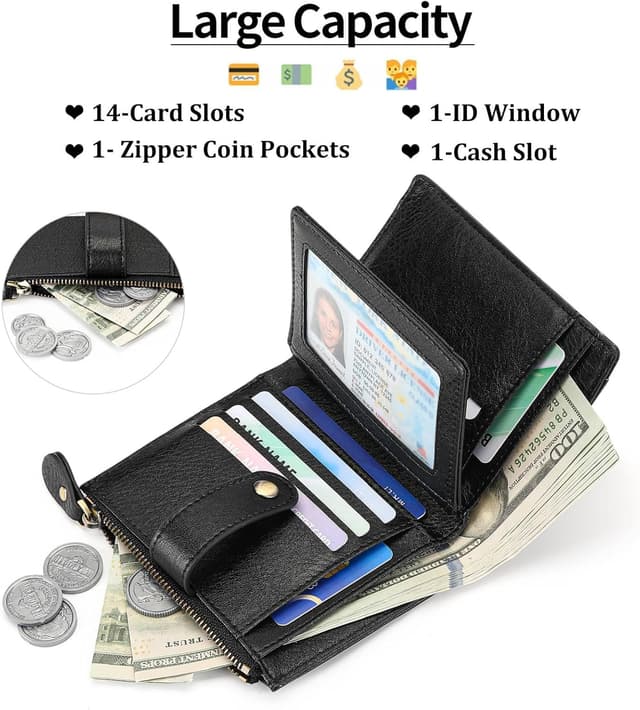 Detalle 2 de FALAN MULE Women's Wallet RFID 14‑slot 4.92in