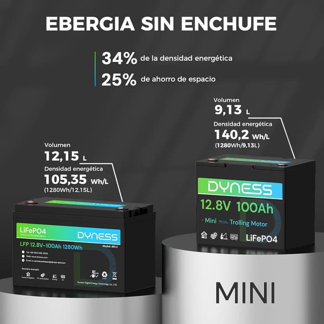 Thumbnail 2 de Dyness Batería de Litio 12V 100Ah LiFePO4
