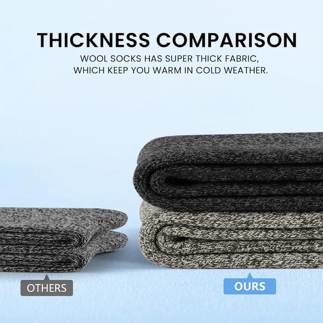 Thumbnail 4 de SIMIYA Mens Wool Socks Winter Thermal