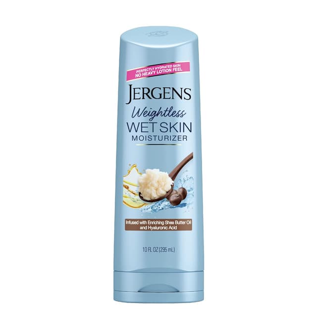 Detalle de Jergens Wet Skin Body Moisturizer with Shea Butter Oil (In-Shower Lotion), 10 Oz