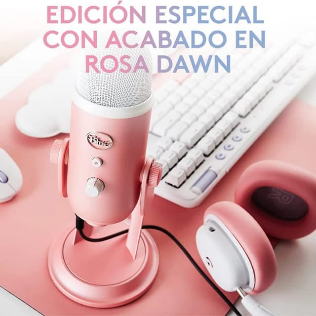 Detalle 2 de Blue Yeti Aurora Micrófono USB multipatrón Rosa 🎙