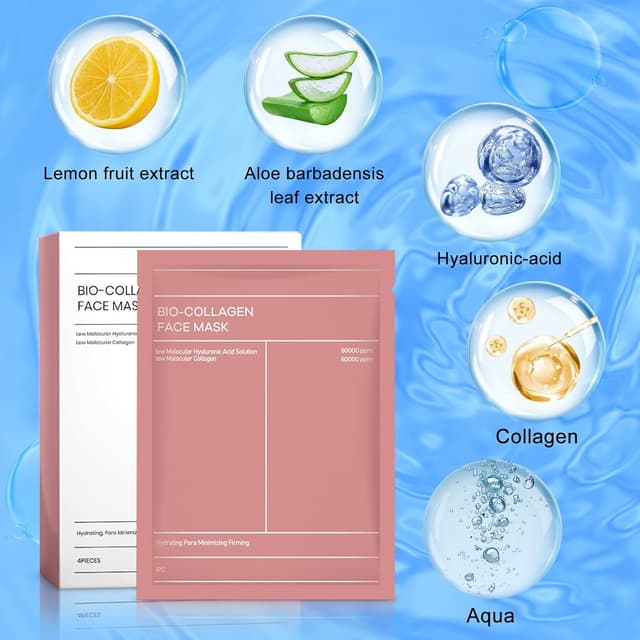 Detalle 2 de 10 Stück Bio Collagen Maske „Bio-Collagen Real Deep Mask“ – Anti-Aging Gesichtsmasken für alle Hauttypen