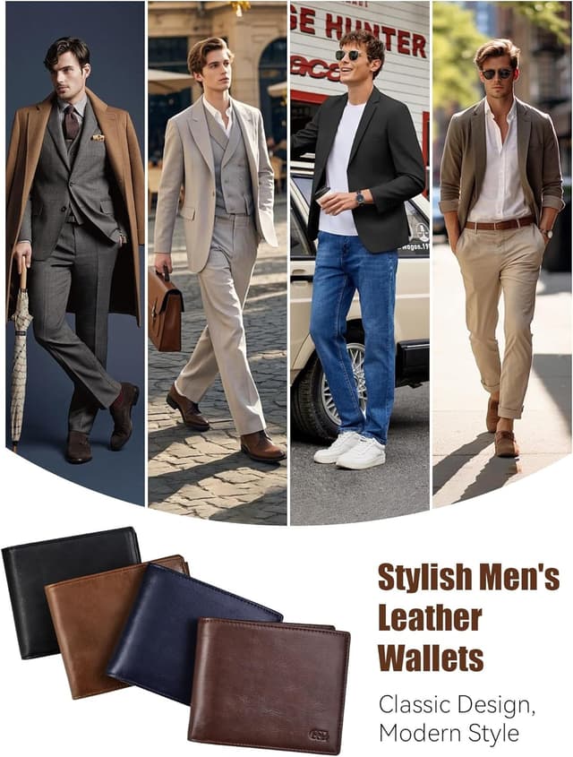 Thumbnail 5 de GSG SINCE 1998 Mens Cowhide Leather Wallet 17-card đź‘›