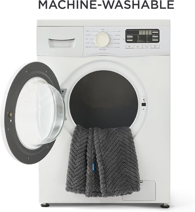 Detalle 2 de Bedsure Hundedecke Titan Grau 60x80 cm – weiche Jacquard-Fleece-Matte für Hund & Katze