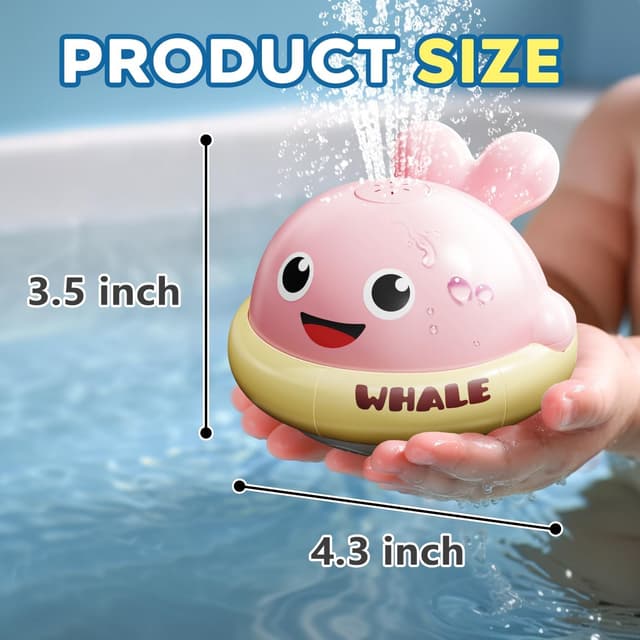 Detalle de Baby Bath Toys Water Whale light up