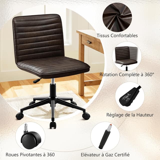 Thumbnail 3 de Hellove Chaise de Bureau sans Accoudoirs Moderne