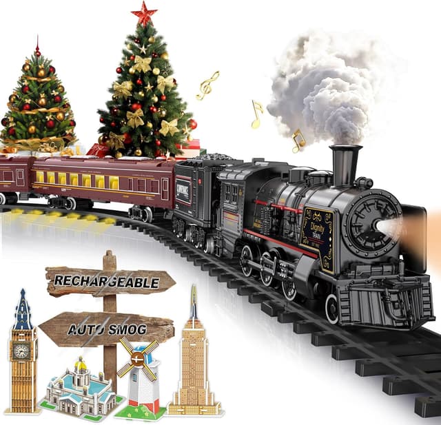 Imagen de Electric Train Set Metal Alloy with Lights 3+ 🚂 en OfertitasTOP