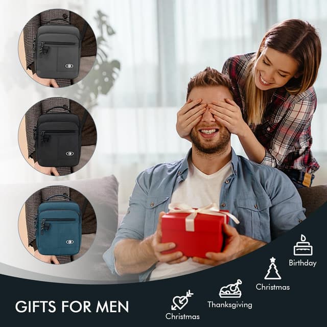 Thumbnail 6 de BAGZY Borsello Uomo Nylon Impermeabile 25x19x10 cm