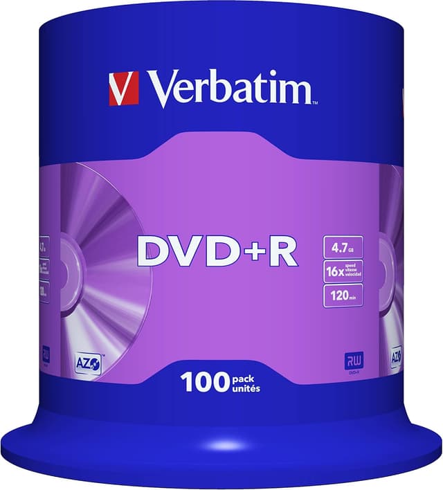 Detalle 2 de Verbatim DVD+R 16x 4,7GB 100er Pack