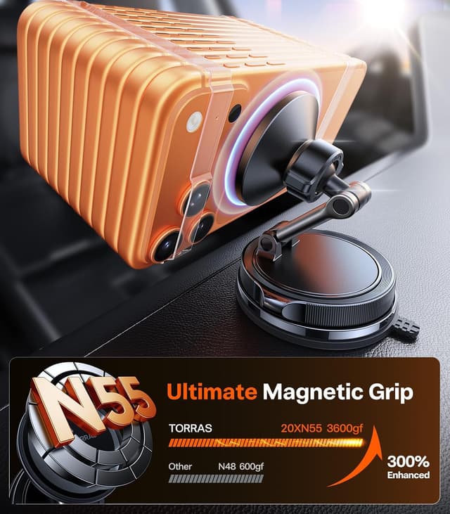 Thumbnail 4 de TORRAS 2026 MagSafe Car Mount 98+ lbs suction