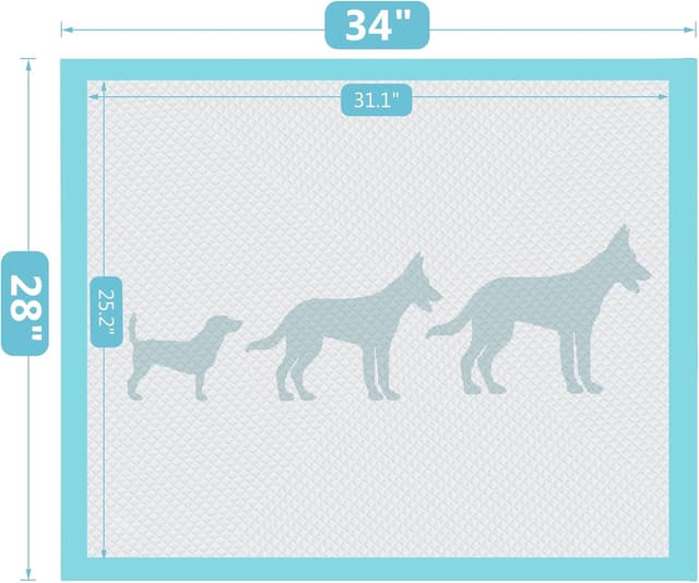 Thumbnail 6 de BESTLE Extra-Large Dog Potty Pads (28 x 34 in), 40 Leakproof Training Pads