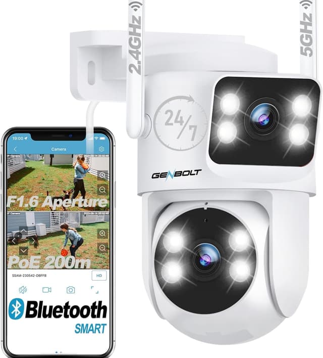 Imagen de GENBOLT Dual Lens WiFi Security Camera 2.4/5GHz en OfertitasTOP