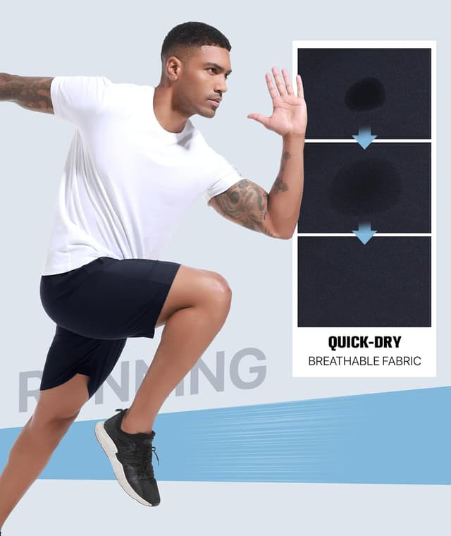 Thumbnail 2 de SIHOHAN Men's Gym Shorts 7 Inch Quick Dry