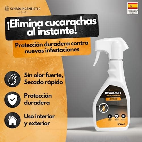 Detalle de Panteer NOVACLAC F3 Mata Hormigas en spray (500 ml) – insecticida profesional PT18 para interior y exterior