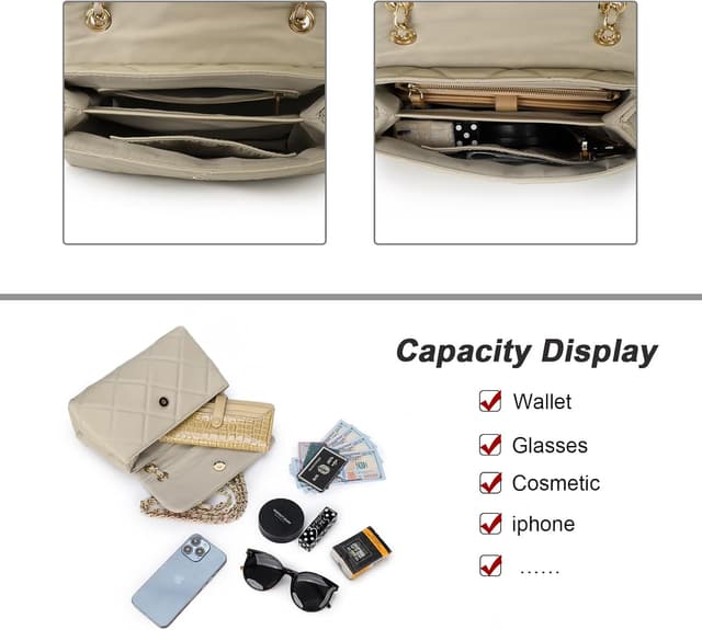 Thumbnail 4 de Gladdon Sac bandoulière matelassé 25,5 cm